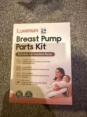 Luxe Pink Breast Pump Parts Kit Boxed Set